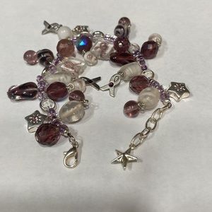 Breast Cancer awareness charm bracelet.